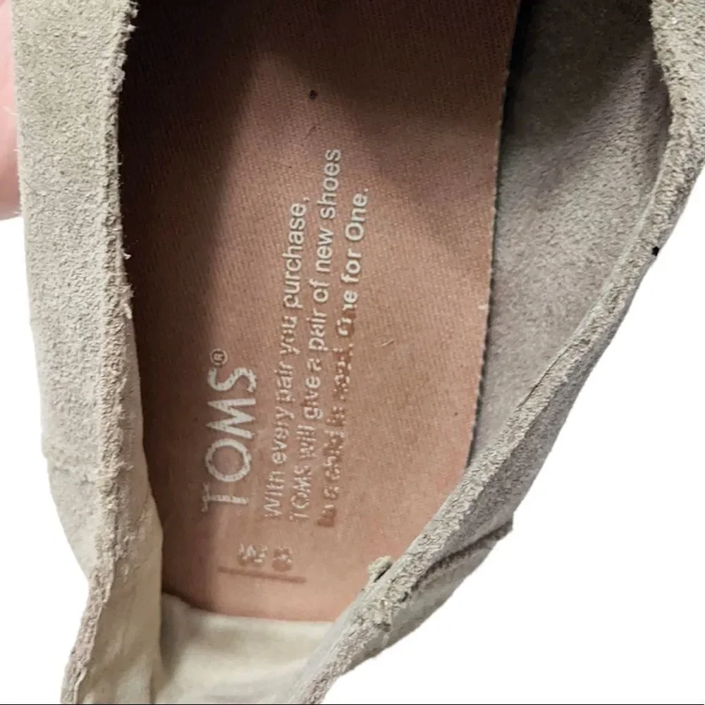 TOMS Alpargata Rope Tan Tassel Suede Espradrilles 8